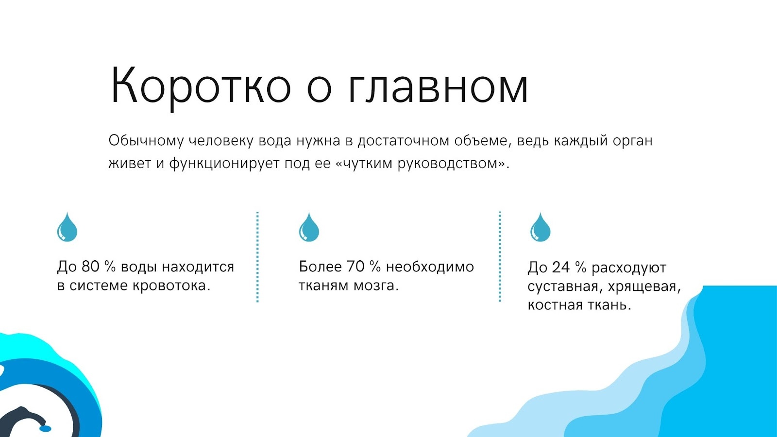 Вода в достаточном обьеме