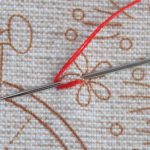 Этапы вышивки гладью