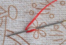 Этапы вышивки гладью