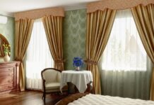 Шторы с ламбрекеном в спальню